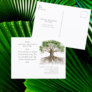 Invitación de Celebración de Vida del Árbol de Raí