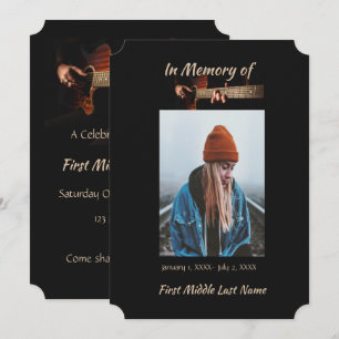 Invitación de Celebración de Vida en Memoria con M