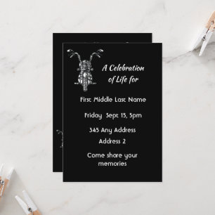 Invitación de Celebración de Vida Motociclista