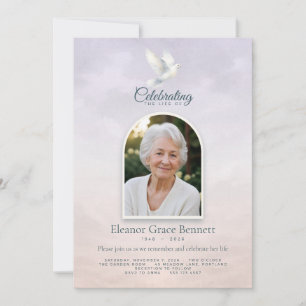 Invitación de Celebración de Vida Paloma Cielo Lav