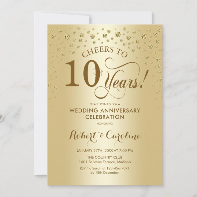 Invitación de Celebración del 10º Aniversario de O (Anverso)