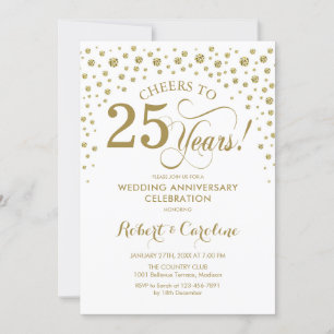 Invitación de Celebración del 25 Aniversario Gold 