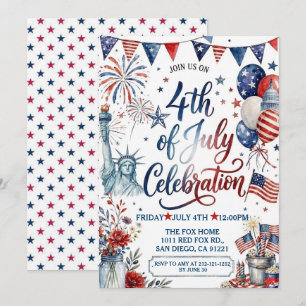 Invitación de Celebración del 4 de Julio