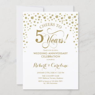 Invitación de Celebración del 5º Aniversario en Do