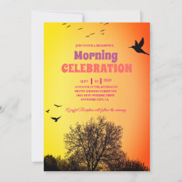Invitación de Celebración del Amanecer Resplandor 