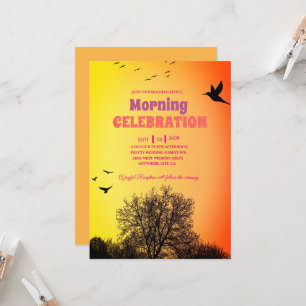 Invitación de Celebración del Amanecer Resplandor 