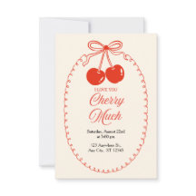 Invitación de Celebración Dulce de Cereza 🍒