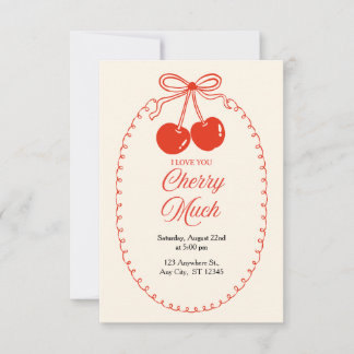 Invitación de Celebración Dulce de Cereza 🍒