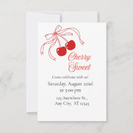 Invitación de Celebración Dulce de Cereza 🍒