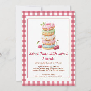 Invitación de Celebración Dulce – Fiesta de Donuts