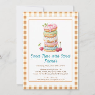 Invitación de Celebración Dulce – Fiesta de Donuts