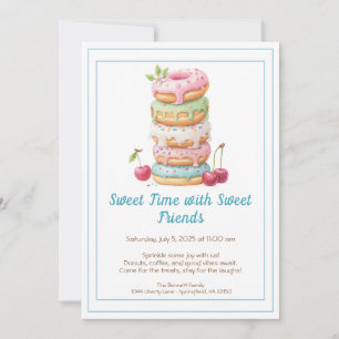 Invitación de Celebración Dulce – Fiesta de Donuts