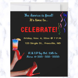 Invitación de Celebración Editable de Tacones Rojo
