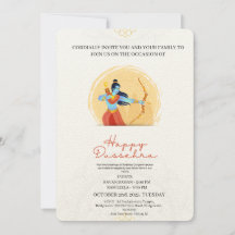 Invitación de Celebración Feliz Dussehra