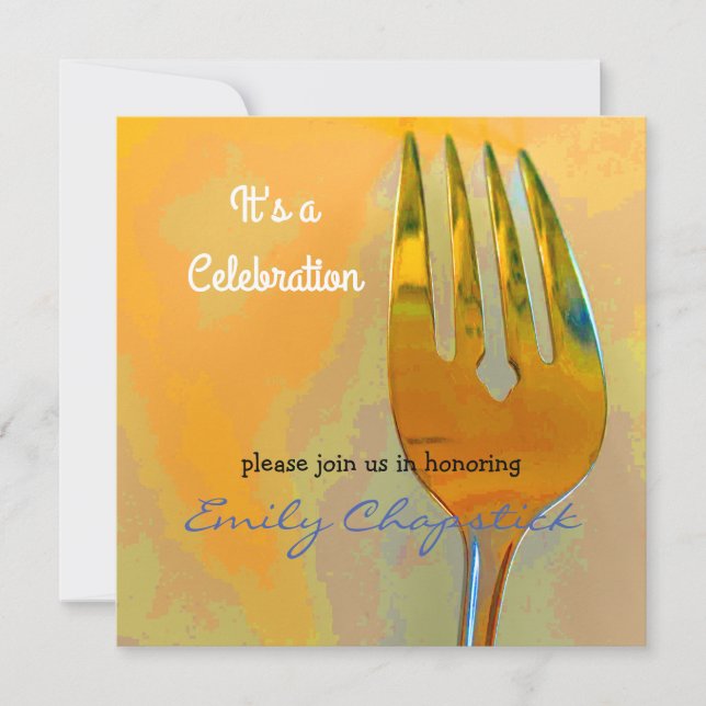 Invitación de Celebración Moderna Culinaria (Anverso)
