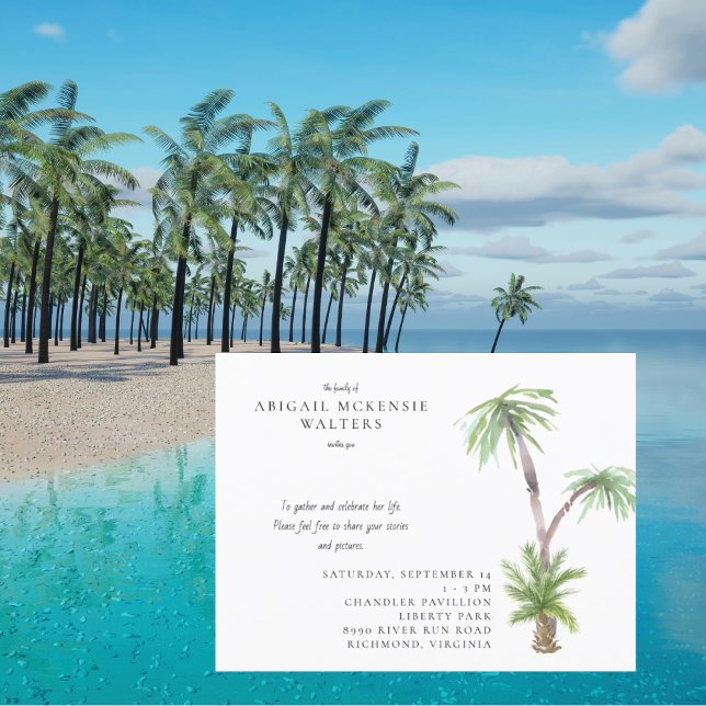 Invitación de Celebración Tropical de la Vida (Subido por el creador)