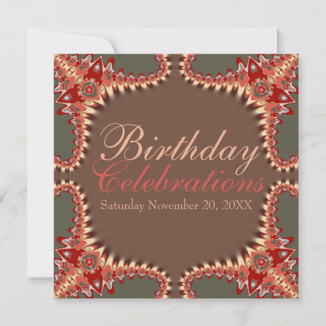 Invitación de celebraciones de cumpleaños de gradu (Anverso)