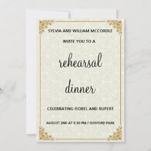 INVITACIÓN DE CENA CLÁSICA REHEARSAL FORMAL