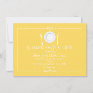 Invitación de cena de ensayo de boda elegante amar