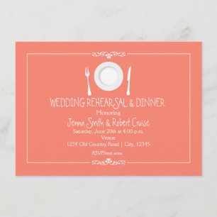 Invitación de cena de ensayo de boda elegante de c