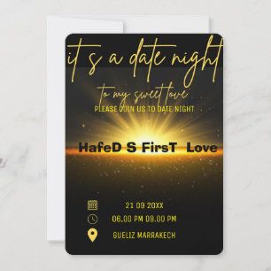 Invitación De Cena De Invitación De Noche De Fecha