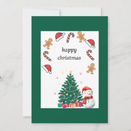 Invitación de cena de Navidad con follaje elegante
