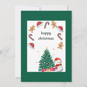 Invitación de cena de Navidad con follaje elegante