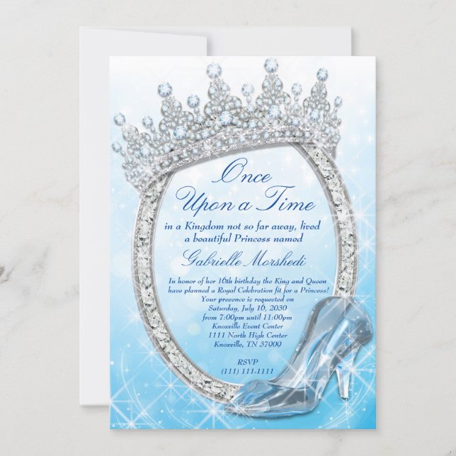 Invitación de Cenicienta, princesa Invitation 