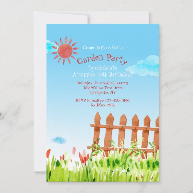 Invitación de cerca de estacas (Anverso)