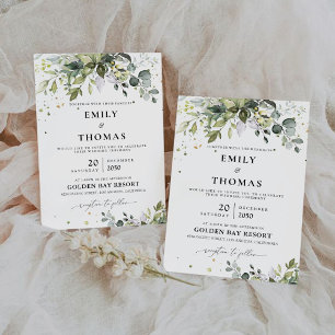Invitación de Ceremonia de Boda con Verdor