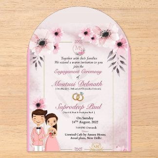 Invitación de Ceremonia de Compromiso - Moutusi &