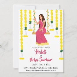 invitación de ceremonia de haldi