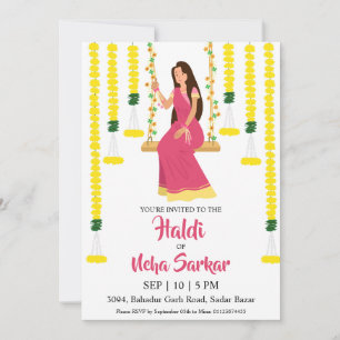 invitación de ceremonia de haldi