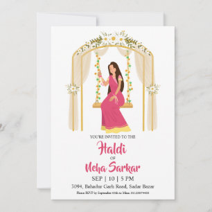 invitación de ceremonia de haldi