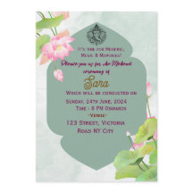 Invitación de ceremonia de Mehendi para boda india