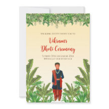 Invitación de ceremonia Dhoti de niño Pancha Kattu