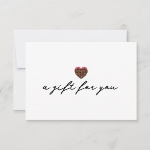 Invitación de certificado de regalo de corazón de 