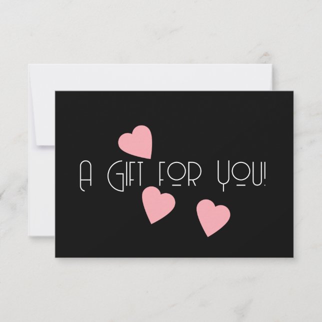 Invitación de certificado de regalo de corazones f (Anverso)