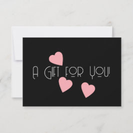 Invitación de certificado de regalo de corazones f