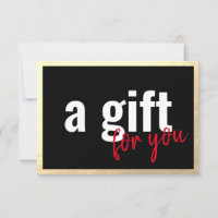 Invitación de Certificado de Regalo Negro con Bord