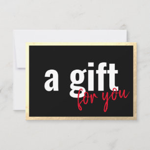 Invitación de Certificado de Regalo Negro con Bord