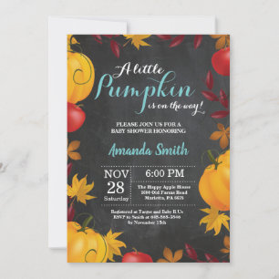 invitación de Chalkboard para baby shower de calab