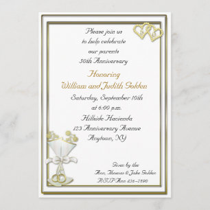 Invitación de Champagne para el 50 Aniversario