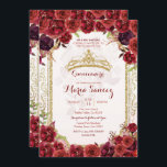 Invitación de Charra 15 Anos para Rosas de Borgoña<br><div class="desc">Rosas de Borgoña Invitación Charra 15 AnosMis Quince Anos,  15º cumpleaños, </div>