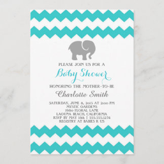 Invitación de Chevron Baby Shower