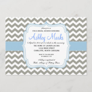 Invitación de Chevron de los azules cielos y del