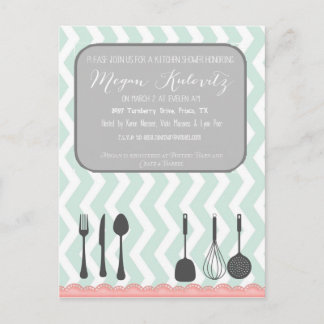 Invitación de Chevron Shabby Chic