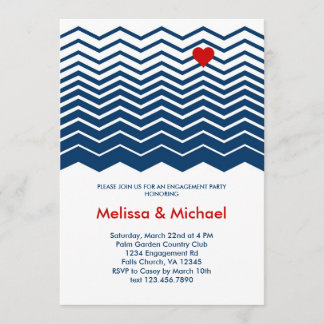 Invitación de Chevron y del fiesta de compromiso
