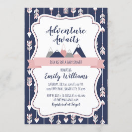 Invitación de chica Adventure Baby Shower