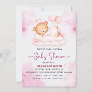 Invitación de chica Baby Shower